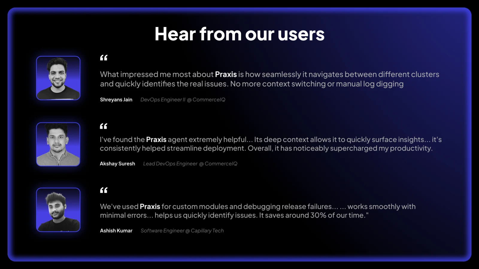 praxis user testimonials