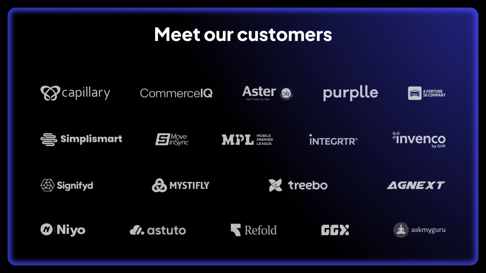 praxis customer logo wall