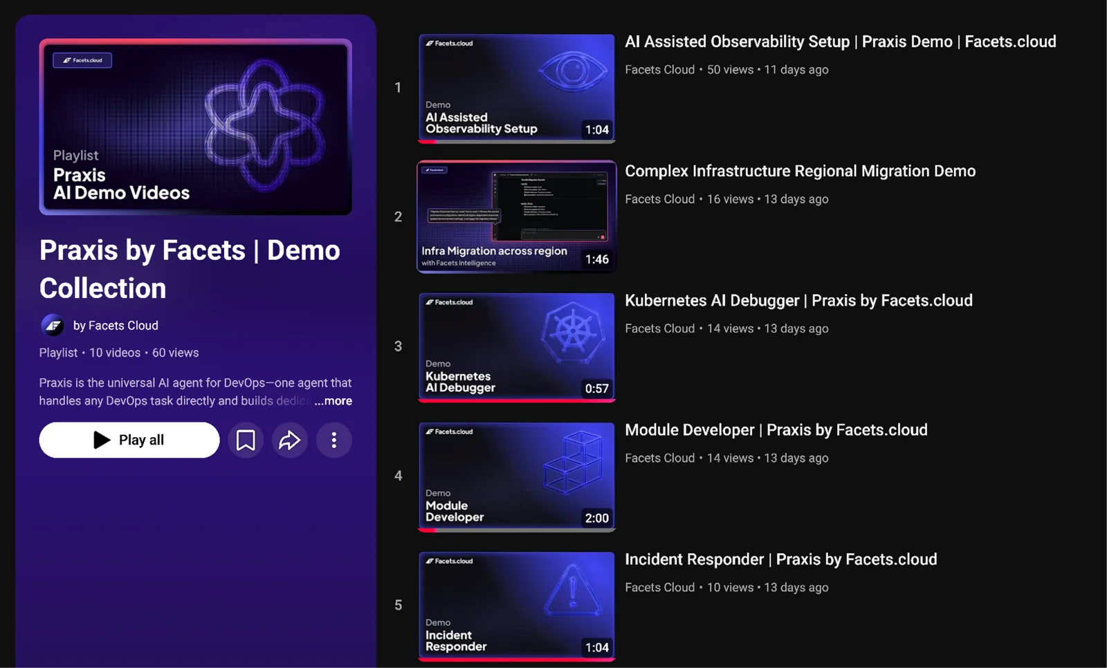 praxis ai demo videos playlist page